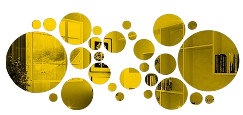 3D Acrylic Mirror Wall Stickers — Minimal Reflective Decor Set (26pcs)