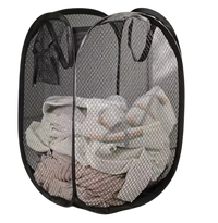 Foldable Mesh Laundry Basket — Large Capacity Storage