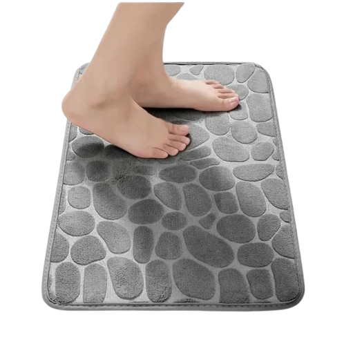 Pebble Texture Memory Foam Mat — Anti-Slip Comfort Rug