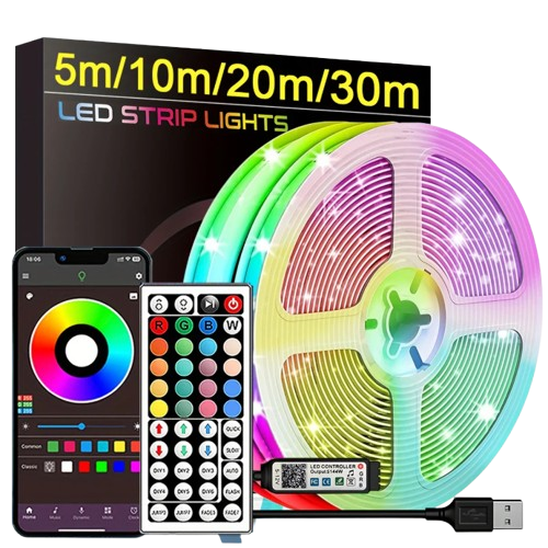 RGB LED Light Strip — Smart App Control Ambient Lighting