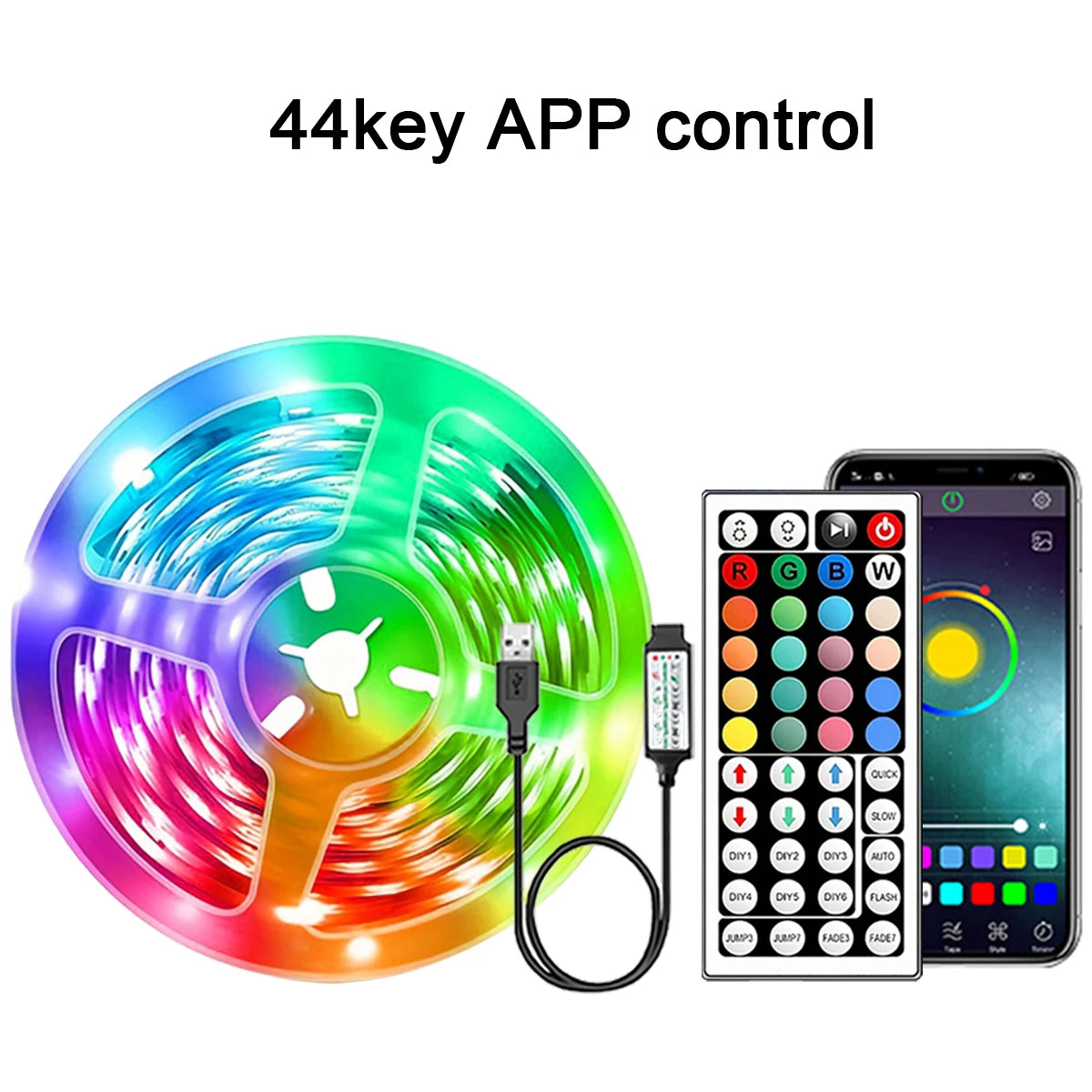 RGB LED Light Strip — Smart App Control Ambient Lighting