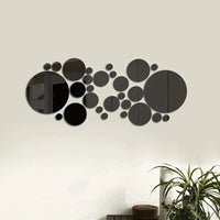 3D Acrylic Mirror Wall Stickers — Minimal Reflective Decor Set (26pcs)
