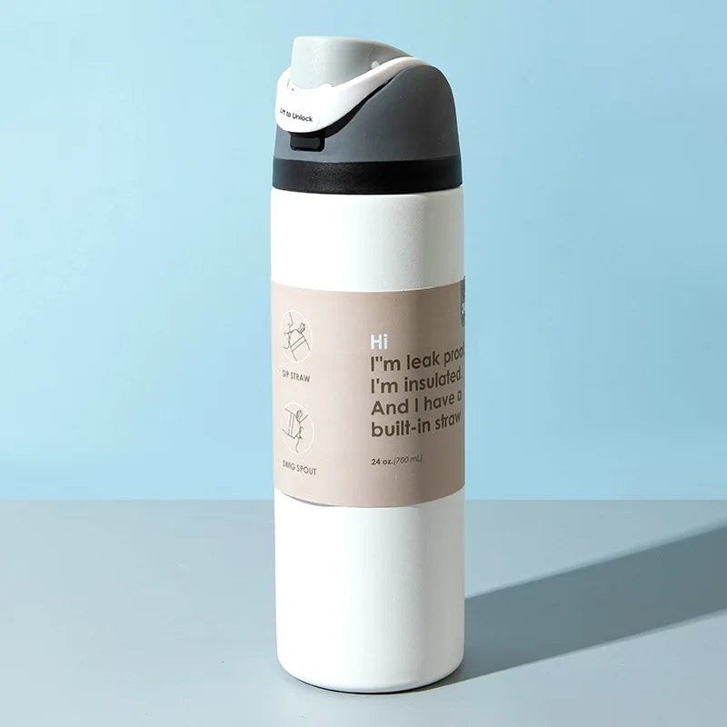 Insulated Stainless Steel Water Bottle — Sport Handle Edition