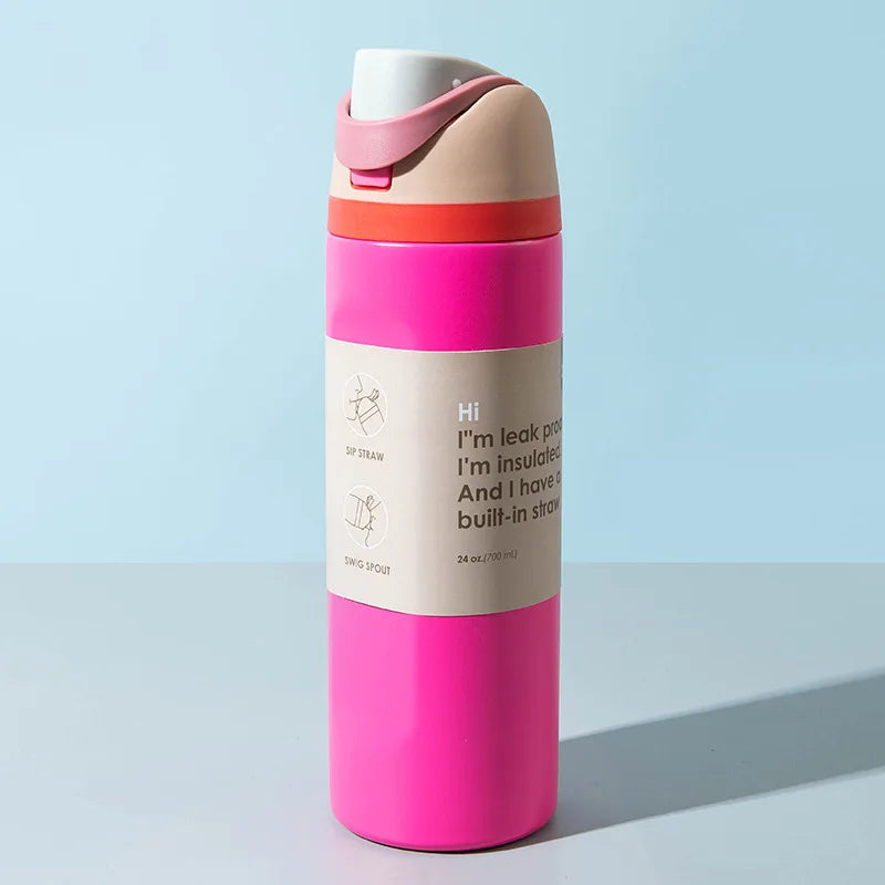 Insulated Stainless Steel Water Bottle — Sport Handle Edition