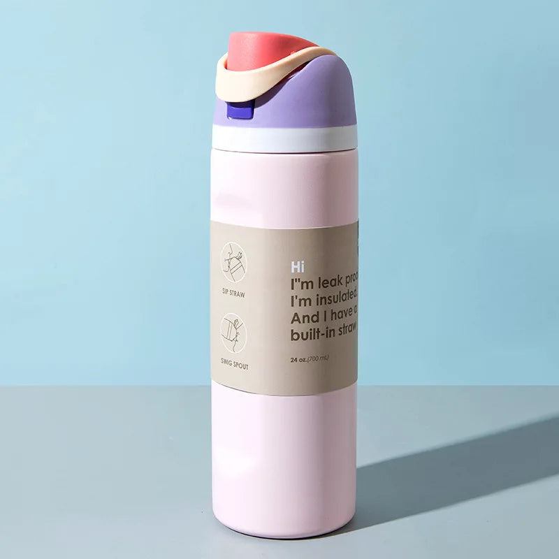 Insulated Stainless Steel Water Bottle — Sport Handle Edition