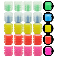 Luminous Tire Valve Caps — Fluorescent Wheel Accent Set