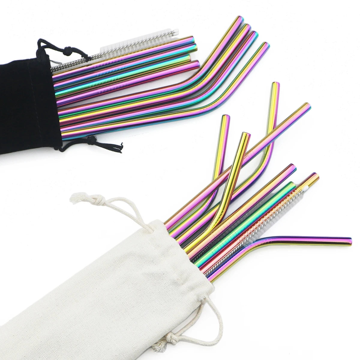 Reusable Stainless Steel Straw Set — Minimal Edition