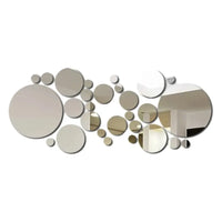 3D Acrylic Mirror Wall Stickers — Minimal Reflective Decor Set (26pcs)
