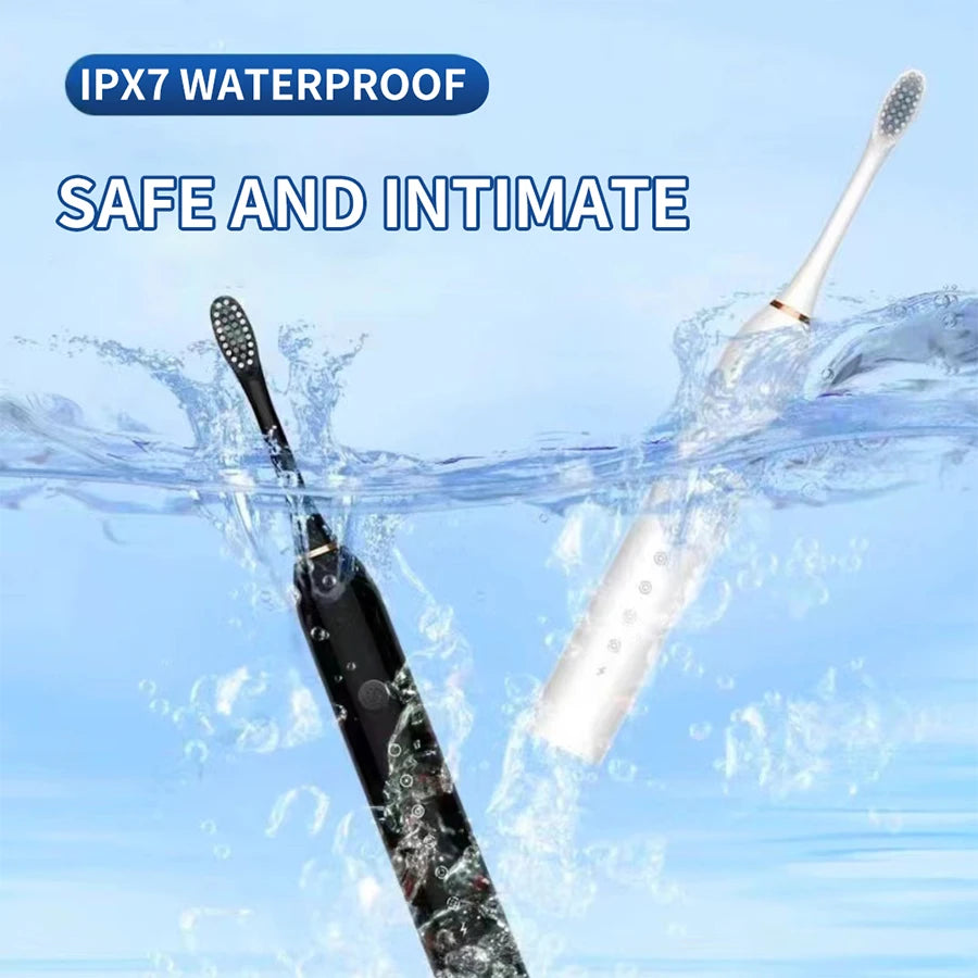 Electric Ultrasonic Toothbrush — 6-Speed Smart Clean (Rechargeable)