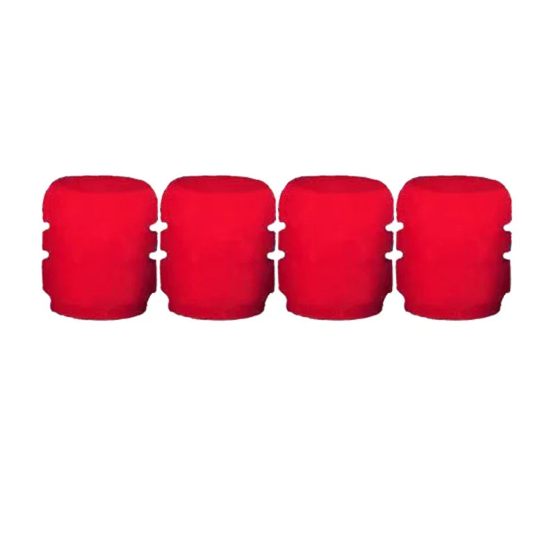 Luminous Tire Valve Caps — Fluorescent Wheel Accent Set