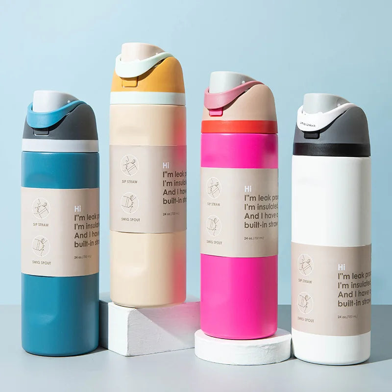 Insulated Stainless Steel Water Bottle — Sport Handle Edition