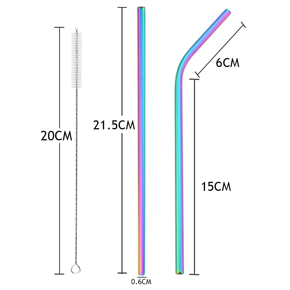 Reusable Stainless Steel Straw Set — Minimal Edition