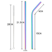 Reusable Stainless Steel Straw Set — Minimal Edition