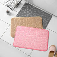 Pebble Texture Memory Foam Mat — Anti-Slip Comfort Rug