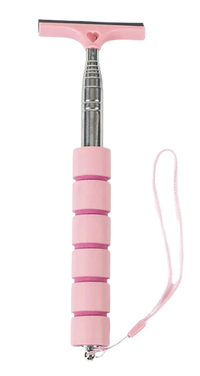 Telescopic Car Mirror Cleaning Tool — Anti-Fog Wiper Brush