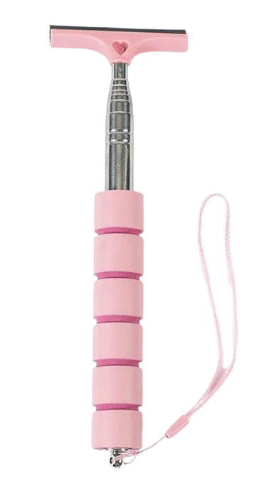 Telescopic Car Mirror Cleaning Tool — Anti-Fog Wiper Brush