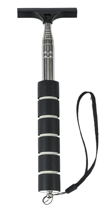 Telescopic Car Mirror Cleaning Tool — Anti-Fog Wiper Brush